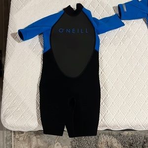 O’neill Kids wetsuits-worn one summer.  great condition.  size 8 but fit small.